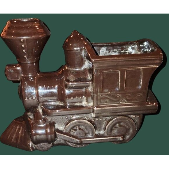 Vintage Ceramic Train Locomotive Planter Steampunk - Picture 1 of 9
